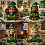 Stoner - Personalized Weed Premium Faux Fur Pillow