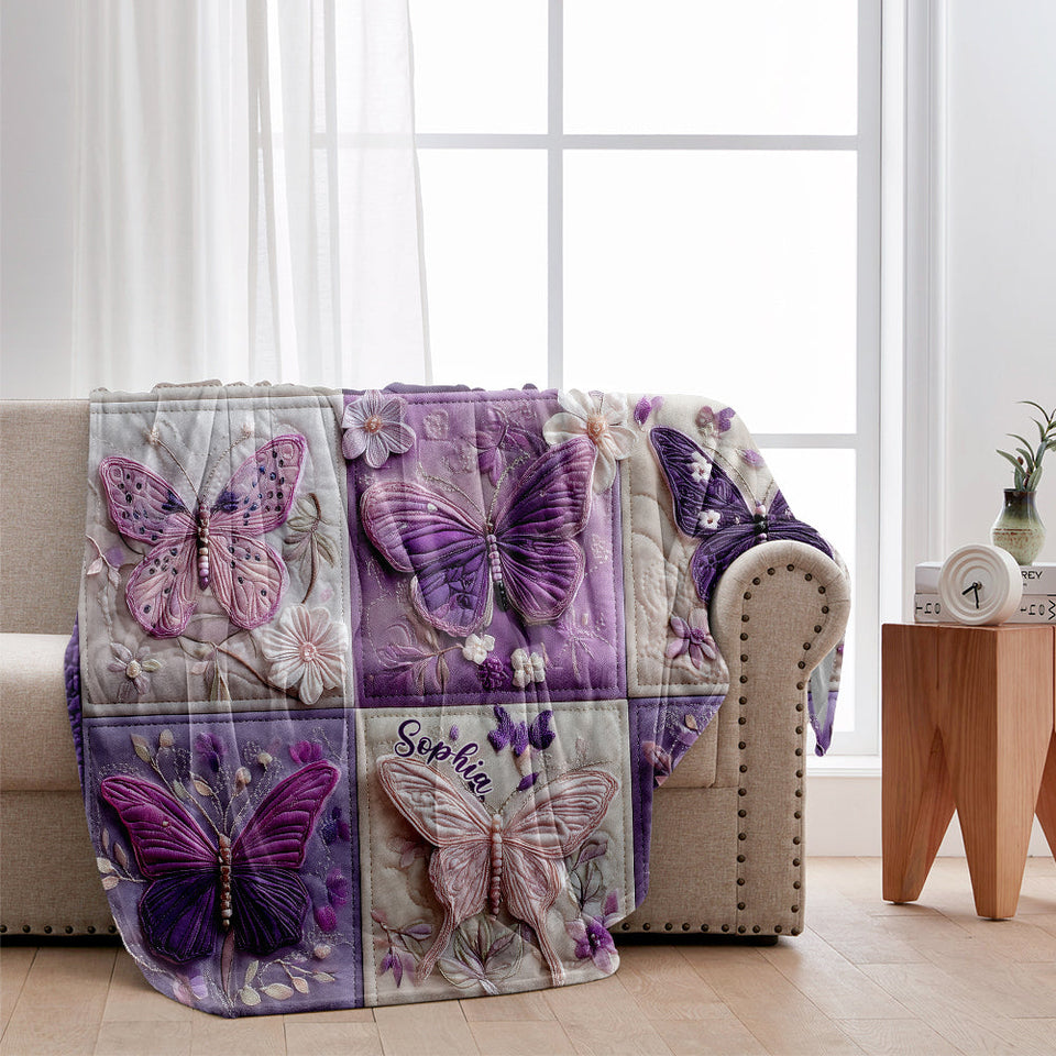 Love Butterflies - Personalized Butterfly Blanket