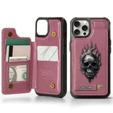 Fire Skull - Personalized Skull Wallet Phone Case