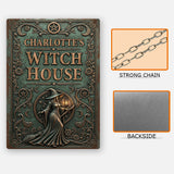 Witch House - Personalized Witch Rectangle Metal Sign
