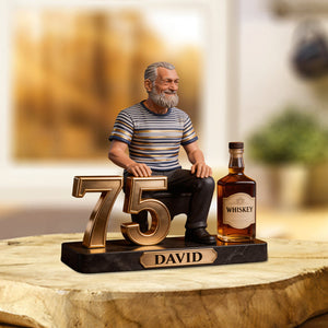 Custom From Photo, Drink & Number - Personalized Birthday Custom Shaped Acrylic Plaque