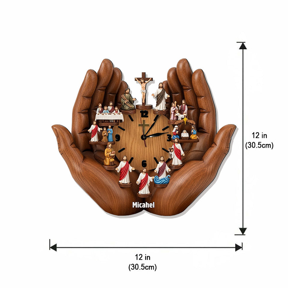 I Am With You Always - Personalized Christian LED Light Wall Clock