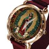 Our Lady Of Guadalupe - Personalized Christian Women Hand Watch
