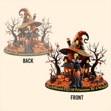 Beautiful Witch House - Personalized Witch Custom Shaped Acrylic Plaque