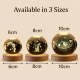 Memorial Gift, Forever In My Heart - Personalized Memorial Crystal Ball Night Light