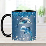 Beautiful Dolphins/ Turtle/ Whale.... - Personalized Sea Lover Accent Mug