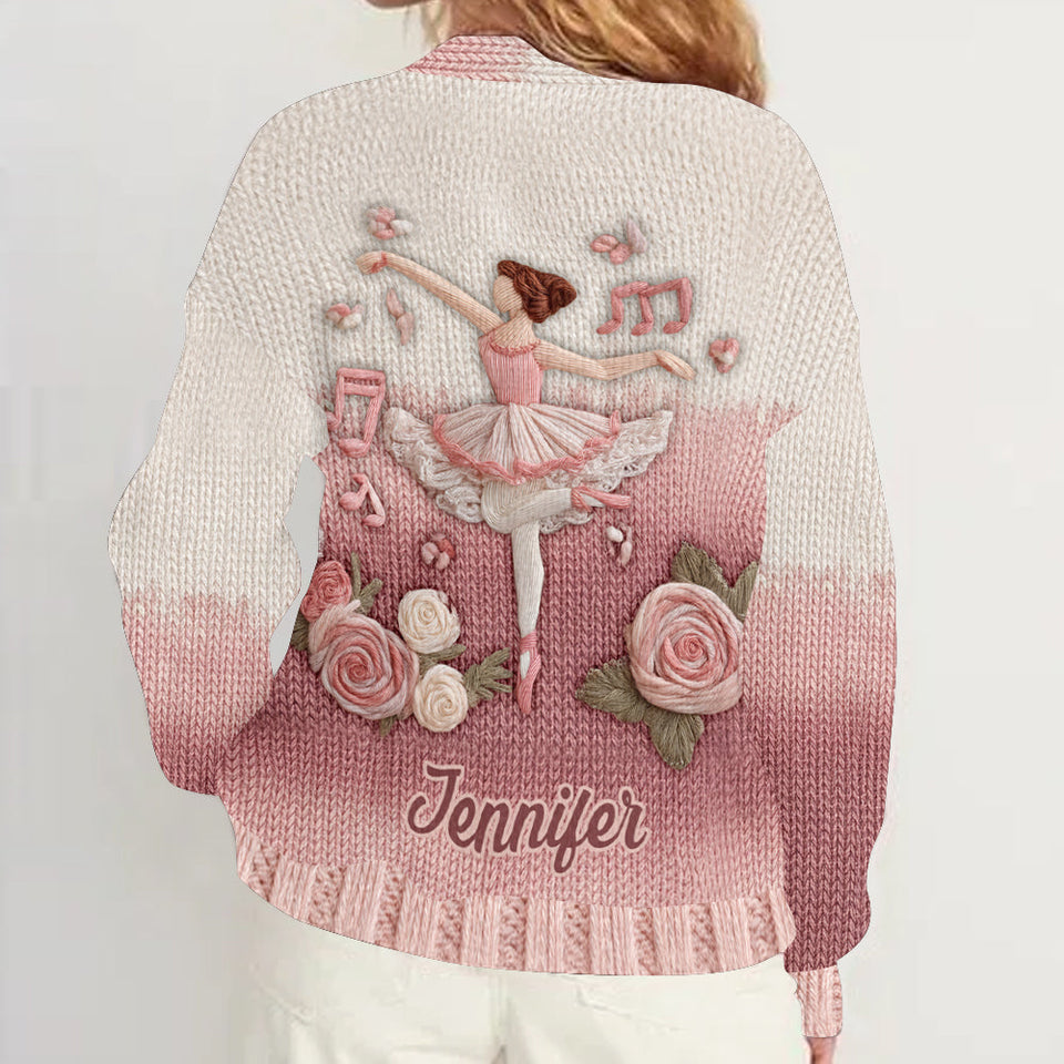 Ballet Is My Love - Personalized Ballet Cardigan Sweater