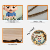 Cute Kid Room Door Sign - Personalized Kid Custom Shaped Wood Sign