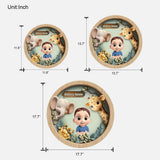 Cute Kid Room Door Sign - Personalized Kid Custom Shaped Wood Sign
