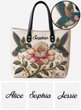 Love Hummingbird - Personalized Hummingbird Leather Bag