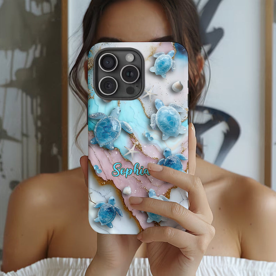 Love Turtles - Personalized Turtle Full Print Phone Case