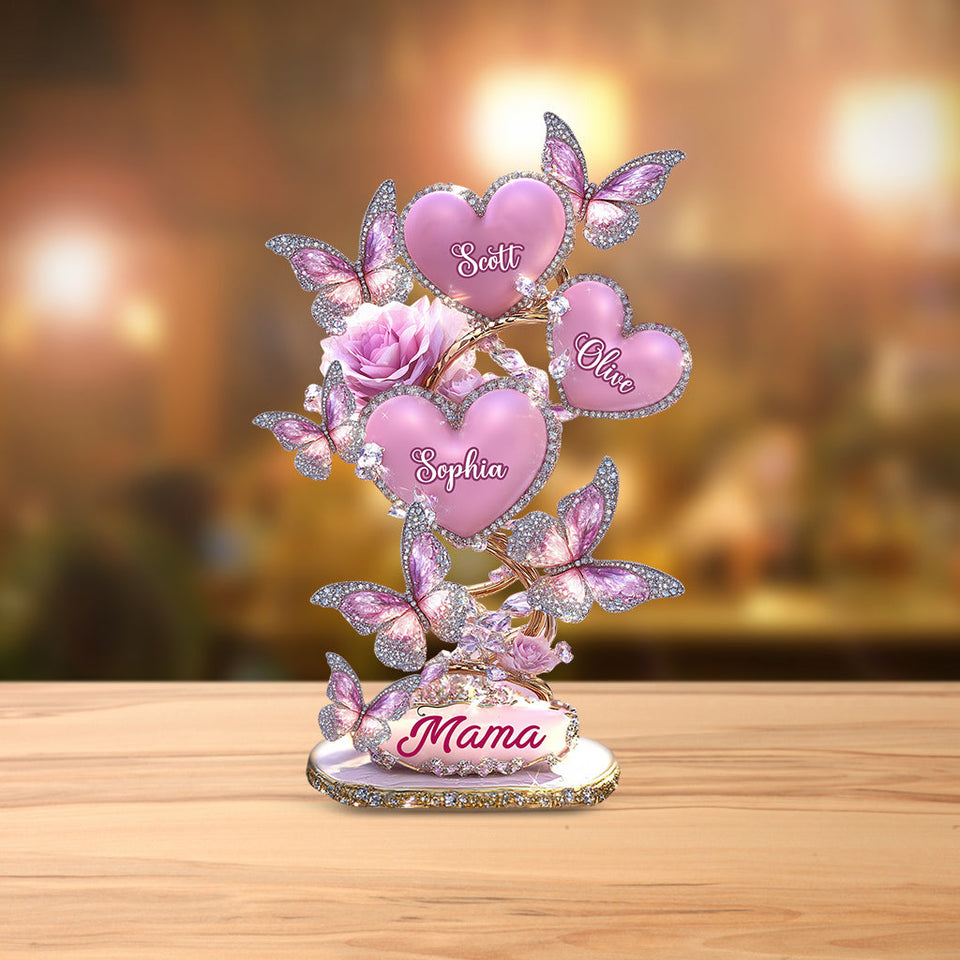 My Sweethearts Gift For Mom, Grandma - Personalized Mother Custom Shaped Acrylic Plaque
