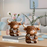 Farm Life - Personalized Highland Cow Custom Shape Acrylic Flower Vase