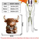 Farm Life - Personalized Highland Cow Custom Shape Acrylic Flower Vase
