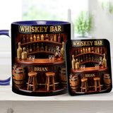 Whiskey Bar - Personalized Whisky Accent Mug & Coaster