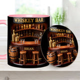 Whiskey Bar - Personalized Whisky Accent Mug & Coaster
