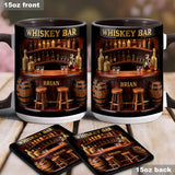 Whiskey Bar - Personalized Whisky Accent Mug & Coaster