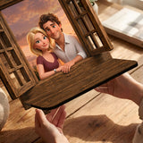 You & Me Couple Gift - Personalized Couple Wooden Floating Shelf