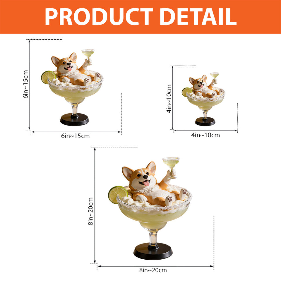 Personalized Dog Swimming In Cocktail, Wine, Whiskey - Personalized Dog Custom Shaped Acrylic Plaque
