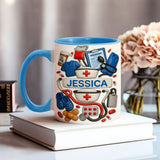 Nurses Are The Heart Of Healthcare - Personalized Nurse Accent Mug