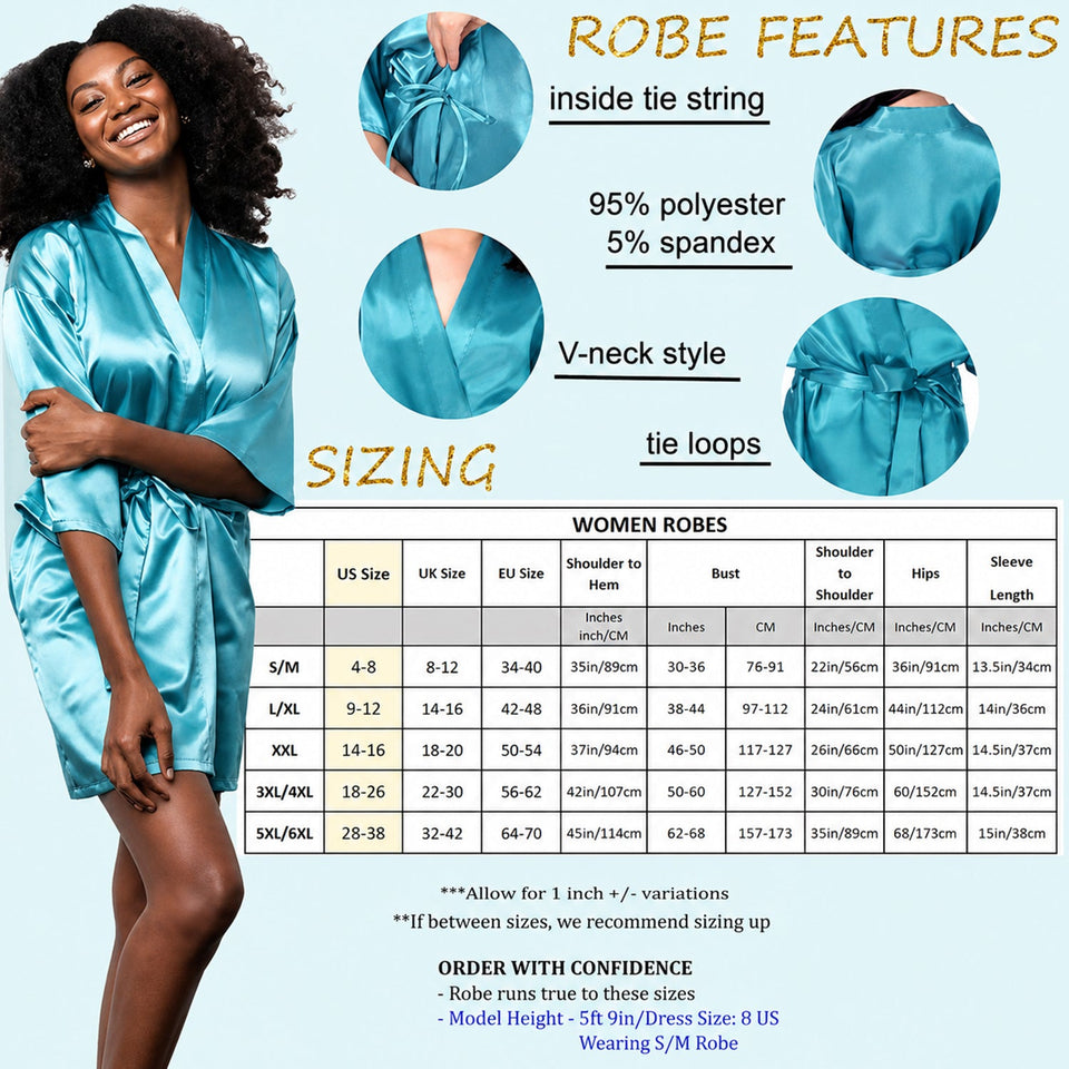 Fight Against Alzheimer, Alzheimer Awareness Gift - Personalized Alzheimer Awareness Satin Robe