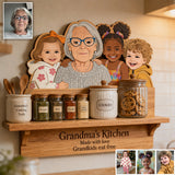 Grandma's Kitchen - Personalized Grandma Wooden Floating Shelf