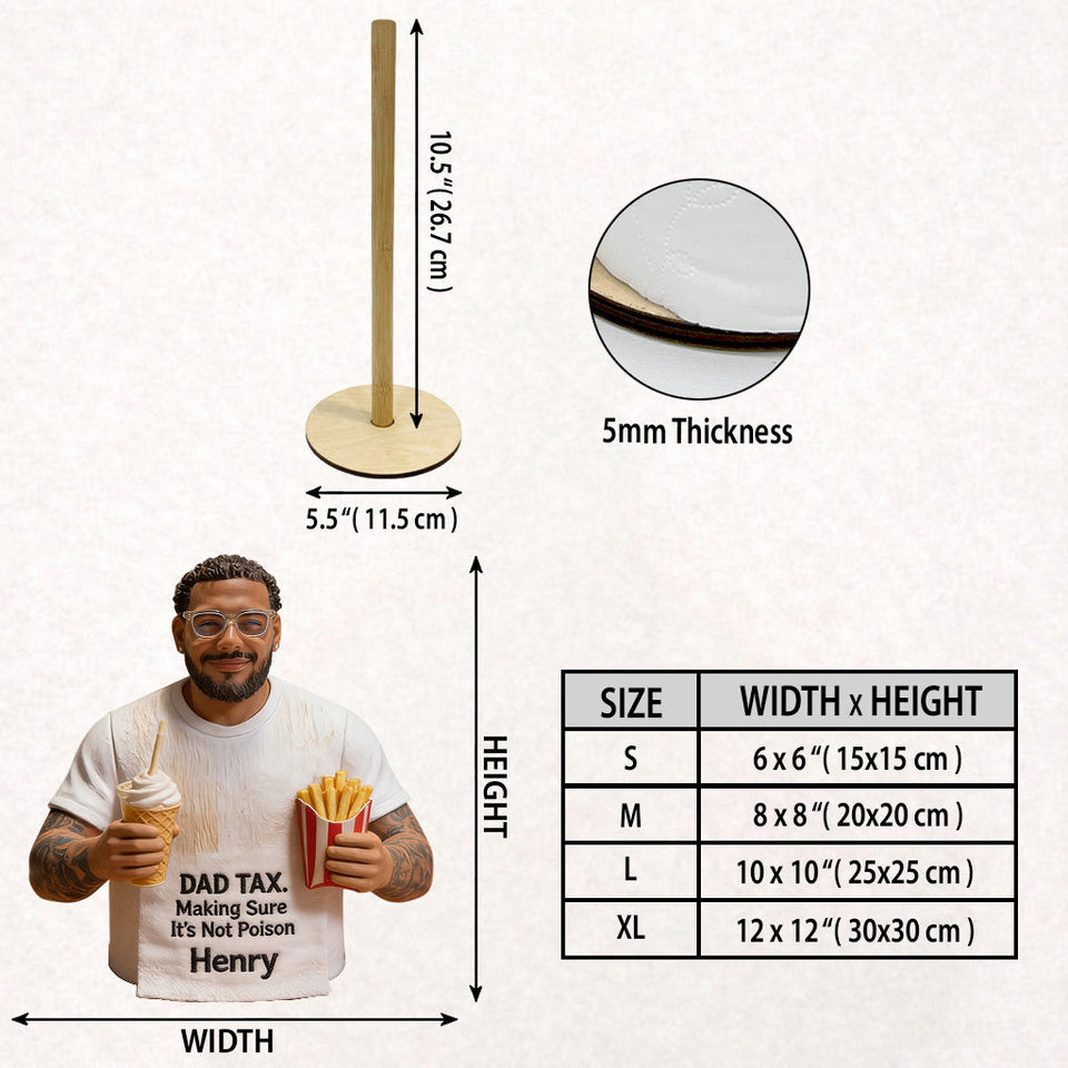 Dad Tax - Personalized Father Paper Towel Stand