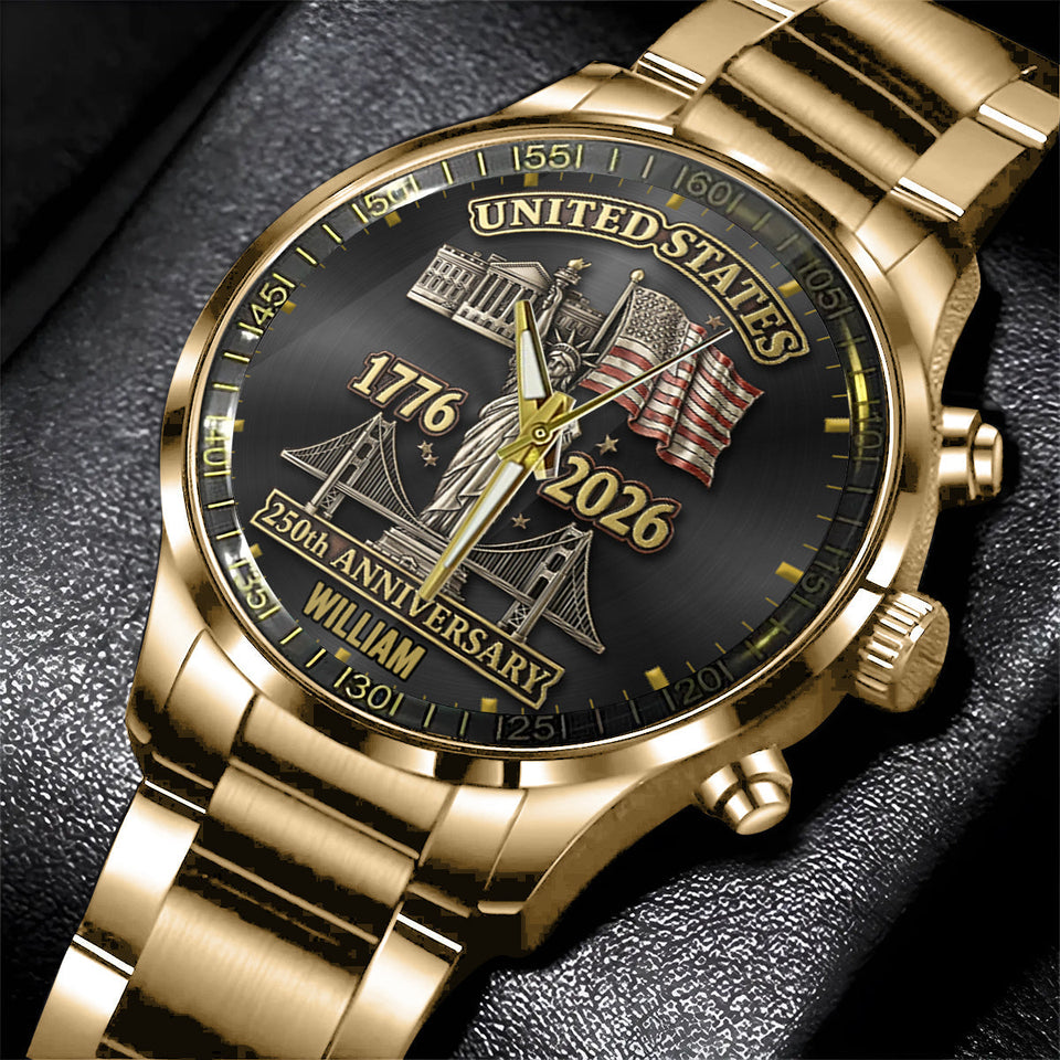 250th Anniversary - Personalized Patriot Hand Watch
