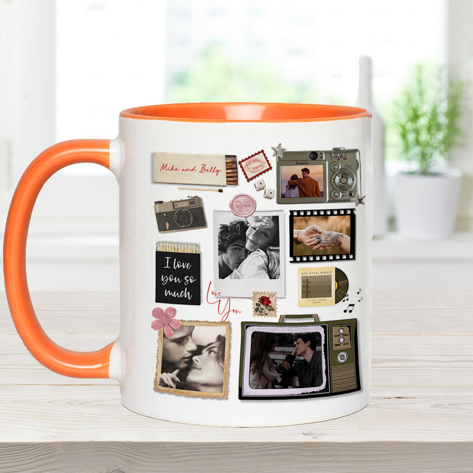 Match Box Style Gift for Couple Bestie - Personalized Couple Accent Mug