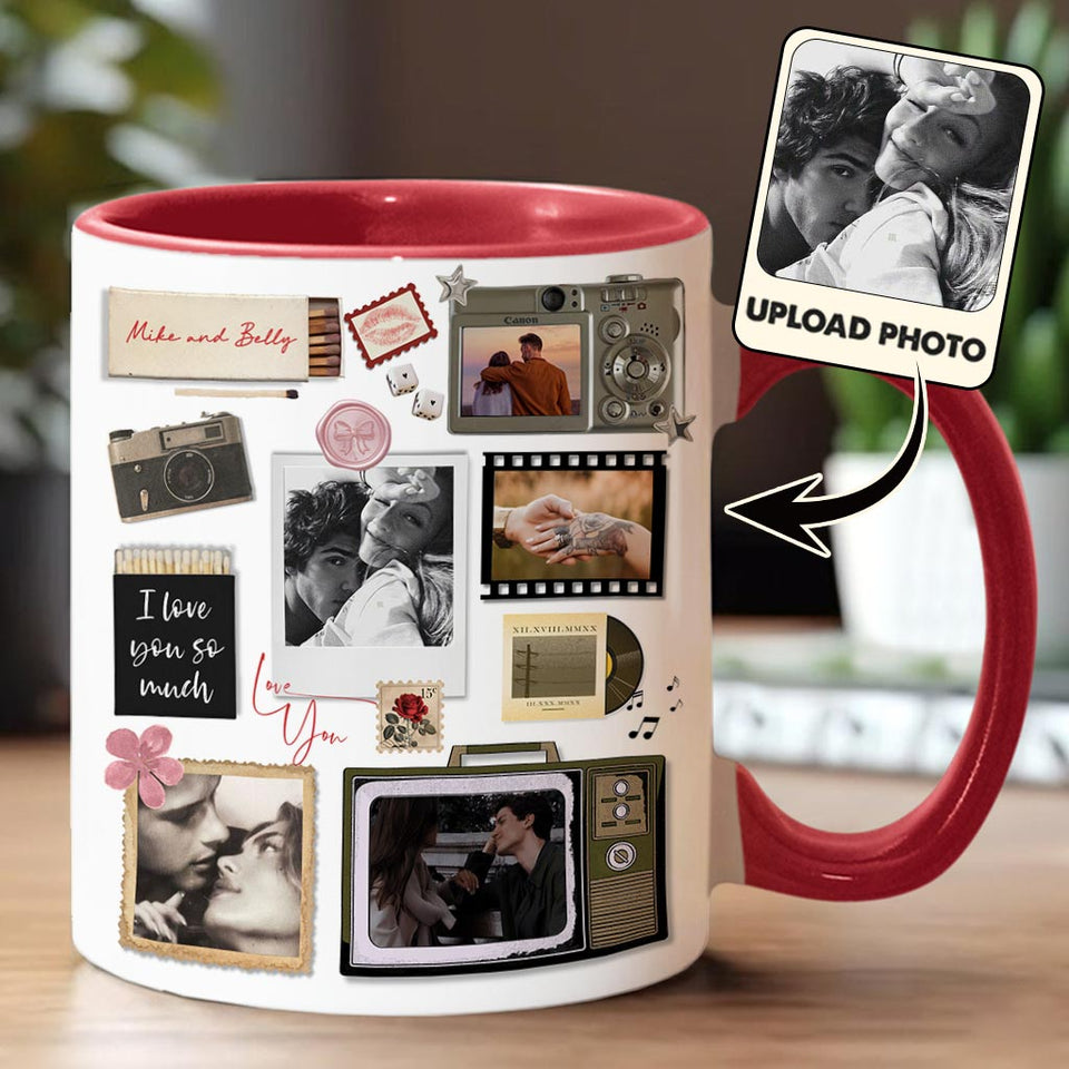 Match Box Style Gift for Couple Bestie - Personalized Couple Accent Mug