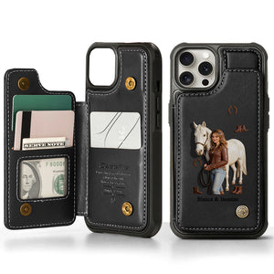 Horse Girl - Personalized Horse Wallet Phone Case