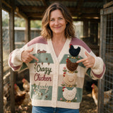 Crazy Chicken Lady - Personalized Chicken Cardigan Sweater
