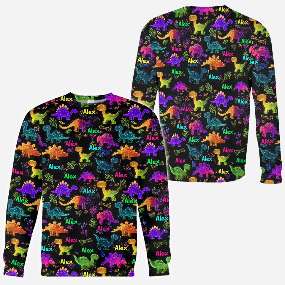 Dinosaur Suitable for Kids to Go Out with Outdoor - Personalized Kid All Over Shirt