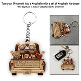 God Blessed The Broken Road - Personalized Couple Ornament