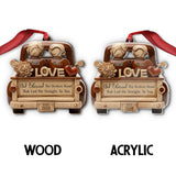 God Blessed The Broken Road - Personalized Couple Ornament