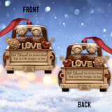 God Blessed The Broken Road - Personalized Couple Ornament
