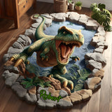 Dino World - Personalized Kid Shaped Doormat/ Rug