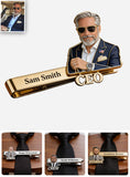 Gift For Male Co-Workers - Personalized Colleague Tie Clip
