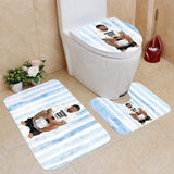 Best Time Of Day - Personalized Father Bathroom Curtain & Mats Set
