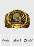 Native Pride, Native American - Personalized American Indian Signet Ring