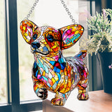 Adorable Corgi - Personalized Corgi Window Hanging Suncatcher Ornament