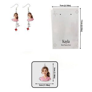 Care With Love - Personalized Nurse Earrings With Card