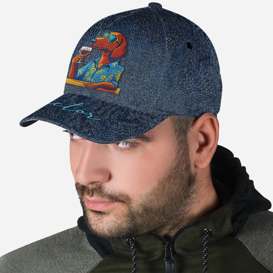 Cool Canine And Wine - Personalized Dog Classic Cap
