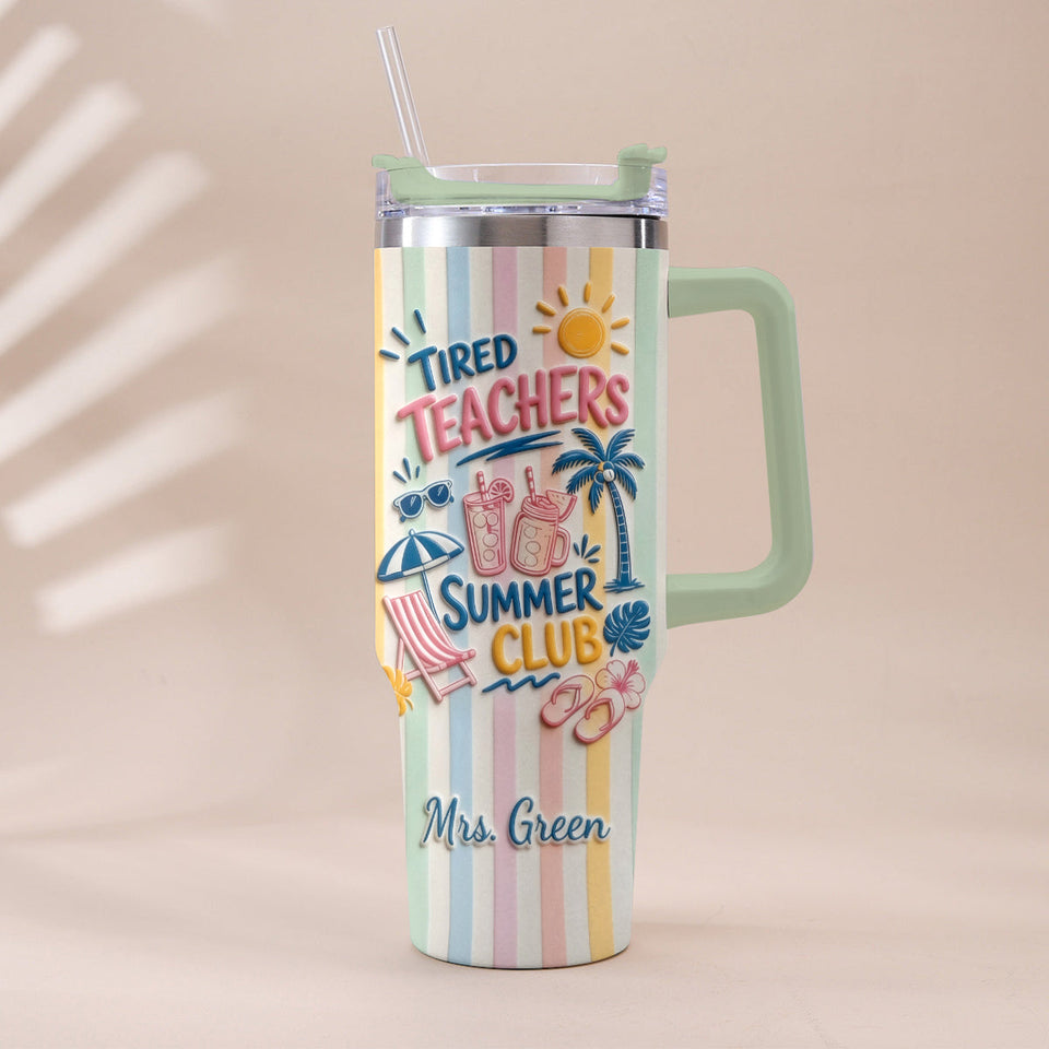 Teachers Off - Personalized Teacher Tumbler With Handle
