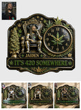 Any Photo It's 420 Here - Personalized Weed Acrylic Wall Clock