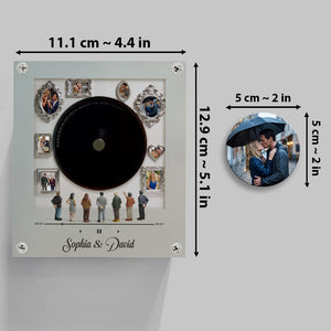 Museum Of Us With Music Song - Personalized Couple Rotating Music Magnet With Light