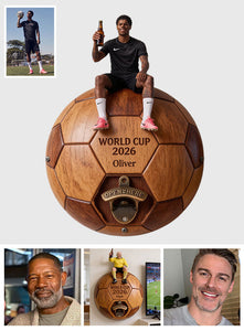 Soccer Ball With Letter - Personalized Soccer Wall Bottle Opener