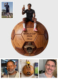 Soccer Ball With Letter - Personalized Soccer Wall Bottle Opener
