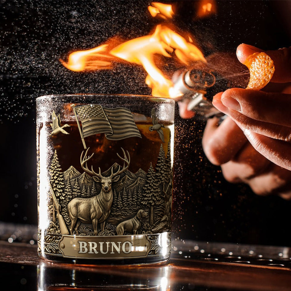 It's Hunting Season - Personalized Hunting Whiskey Glass
