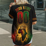 Juneteenth Black Pride - Personalized African American Baseball Jersey
